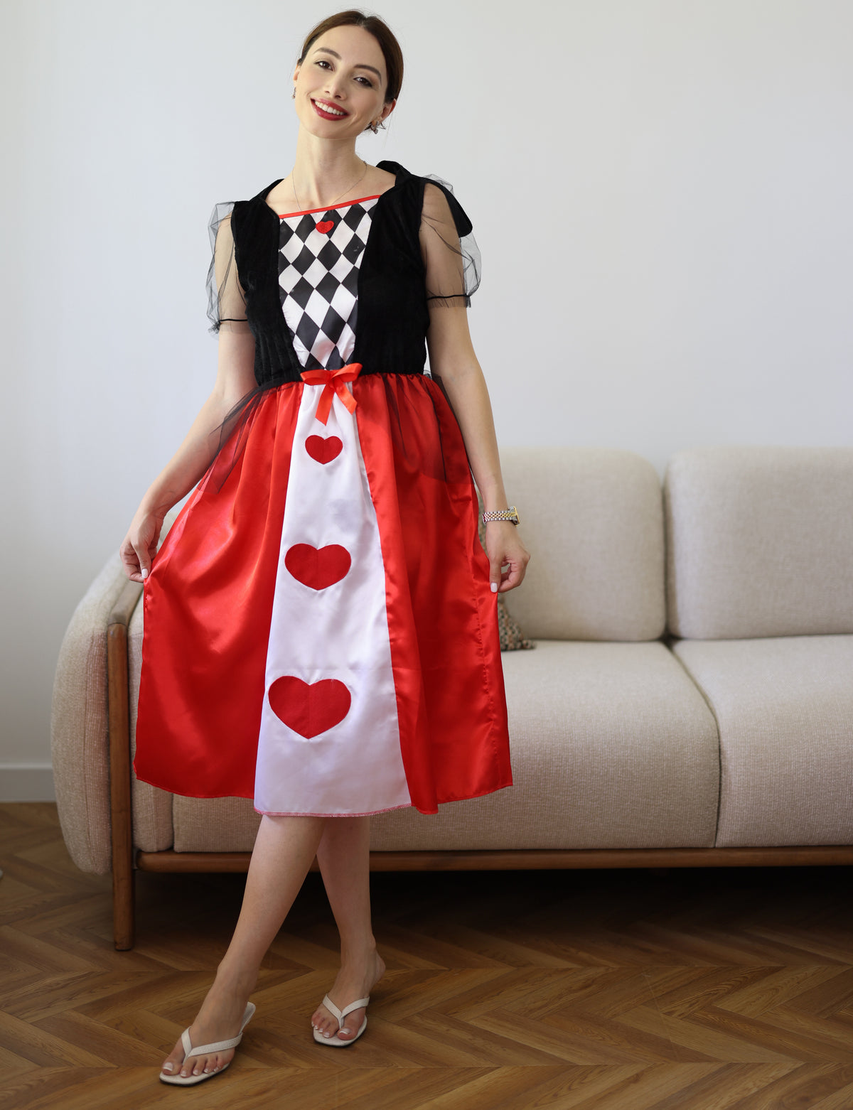 Women's Queen of Hearts Costume | Multi Color Fancy Costume