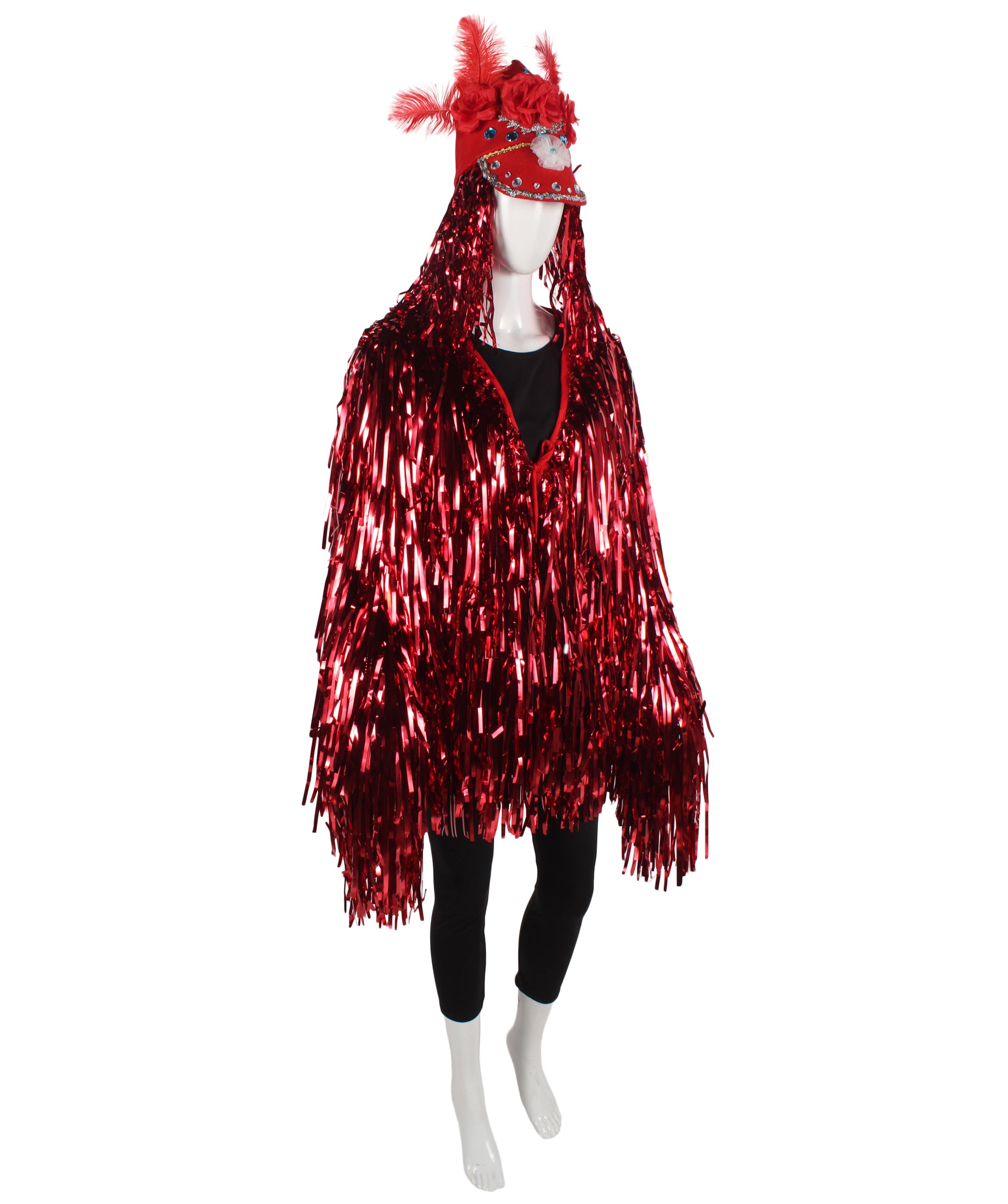 Red DJ Tinsel Costume