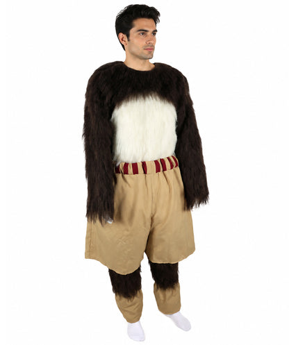 HPO Adult Furry Animated Character Multiple Panda Costume, Bundle & Mask Perfect for Halloween, Flame-retardant Synthetic Fabric