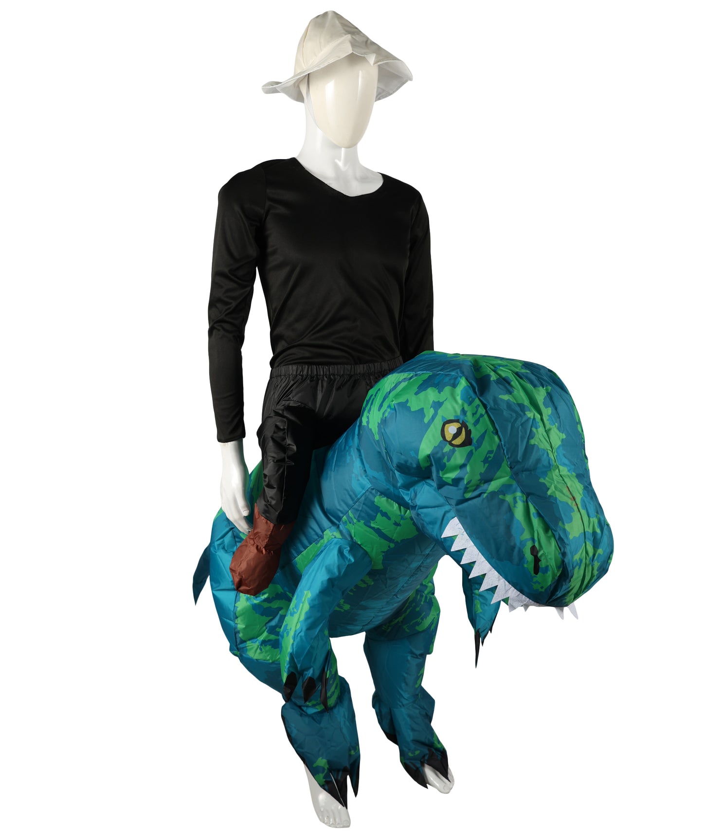 HPO Unisex Dino Rider Costume – Fierce Dinosaur and Rider Outfit for Halloween,Festivals – Lightweight, Comfortable, One Size Fits Most