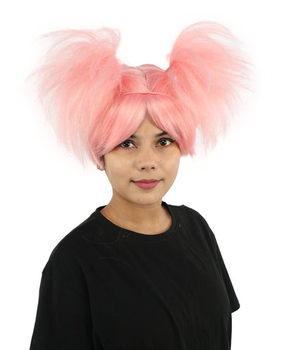 HPO Women’s 15-Inch Orange Spiky Troll Wig | Fun Animated Character | Bright and Bold Look for Halloween, Cosplay, and Themed Party