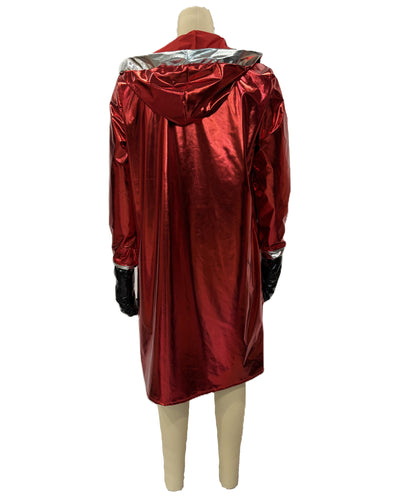 HPO Men's Athletic Boxer Costume | Shimmering Hooded Robe Coat Drawstring Shorts Padded Punching Gloves | Halloween Cosplay Theater Drag Performance Costume Events