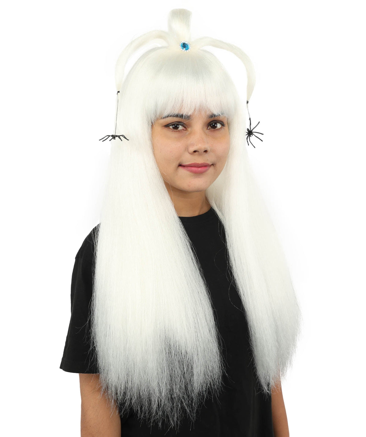 HPO Adult Women's Spider Gothic Sculpted Wig | Multiple Color Options, create of synthetic fiber, architectural spider-leg loops with blunt bangs, breathable base | Party, Halloween, theater, drag, performance, costume events