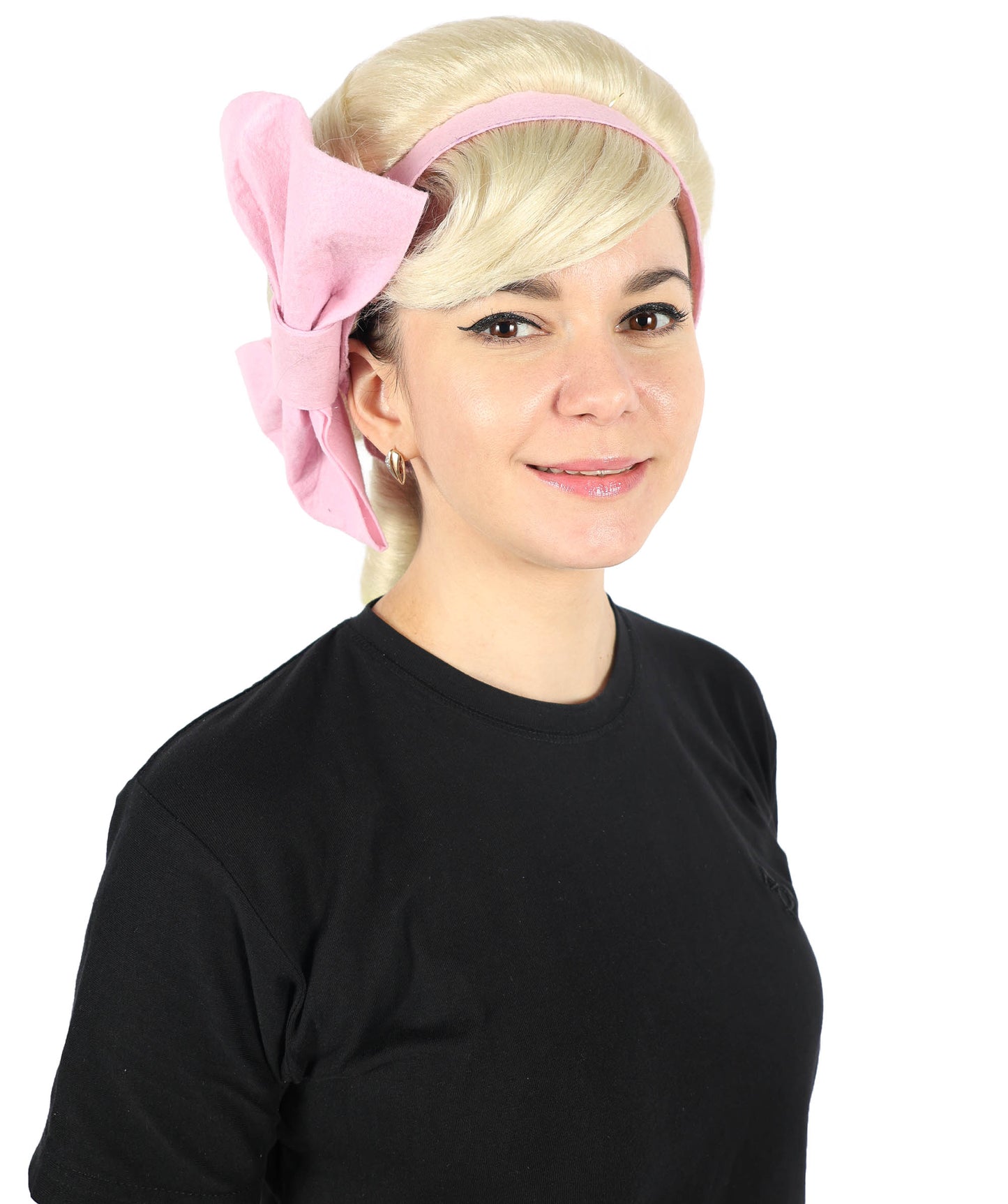 HPO Women's Classic 1950s Blonde Roleplay Wig | Flame-resistant Synthetic Fiber with Capless Cap| Ideal for party, Halloween, cosplay, theater, drag, performance, costume events