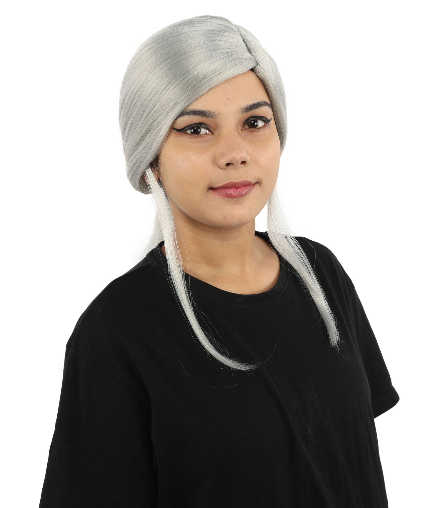 HPO Women’s Margo Gru-Inspired Long-Length Brown Wig | 17 Inch Hairpiece Halloween, Cosplay, and Themed Parties | Natural-Looking Synthetic hair with Capless Cap