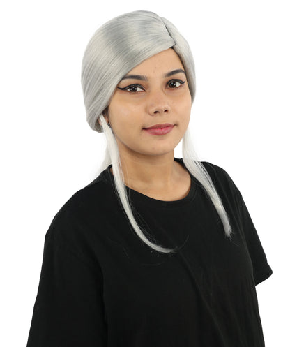 HPO Women’s Margo Gru-Inspired Long-Length Brown Wig | 17 Inch Hairpiece Halloween, Cosplay, and Themed Parties | Natural-Looking Synthetic hair with Capless Cap