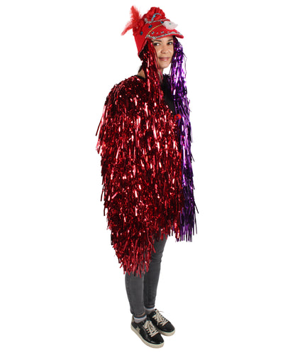 Adult Unisex DJ Tinsel Costume| Multiple Color Options