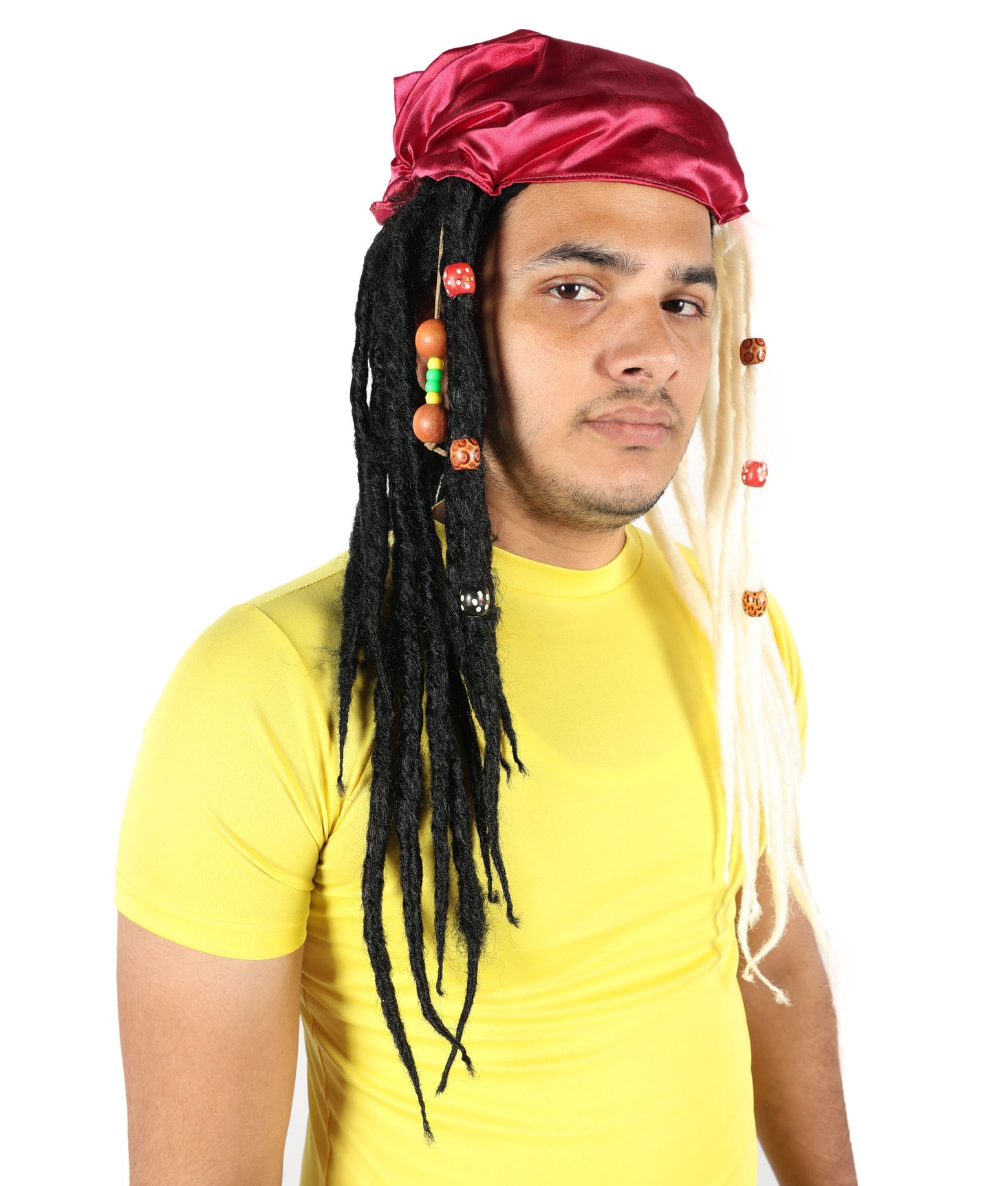 Buccaneer Braided Mens Wig | Fancy Halloween Wig | Premium Breathable Capless Cap