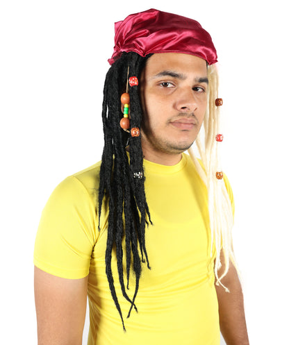 Buccaneer Braided Mens Wig | Fancy Halloween Wig | Premium Breathable Capless Cap