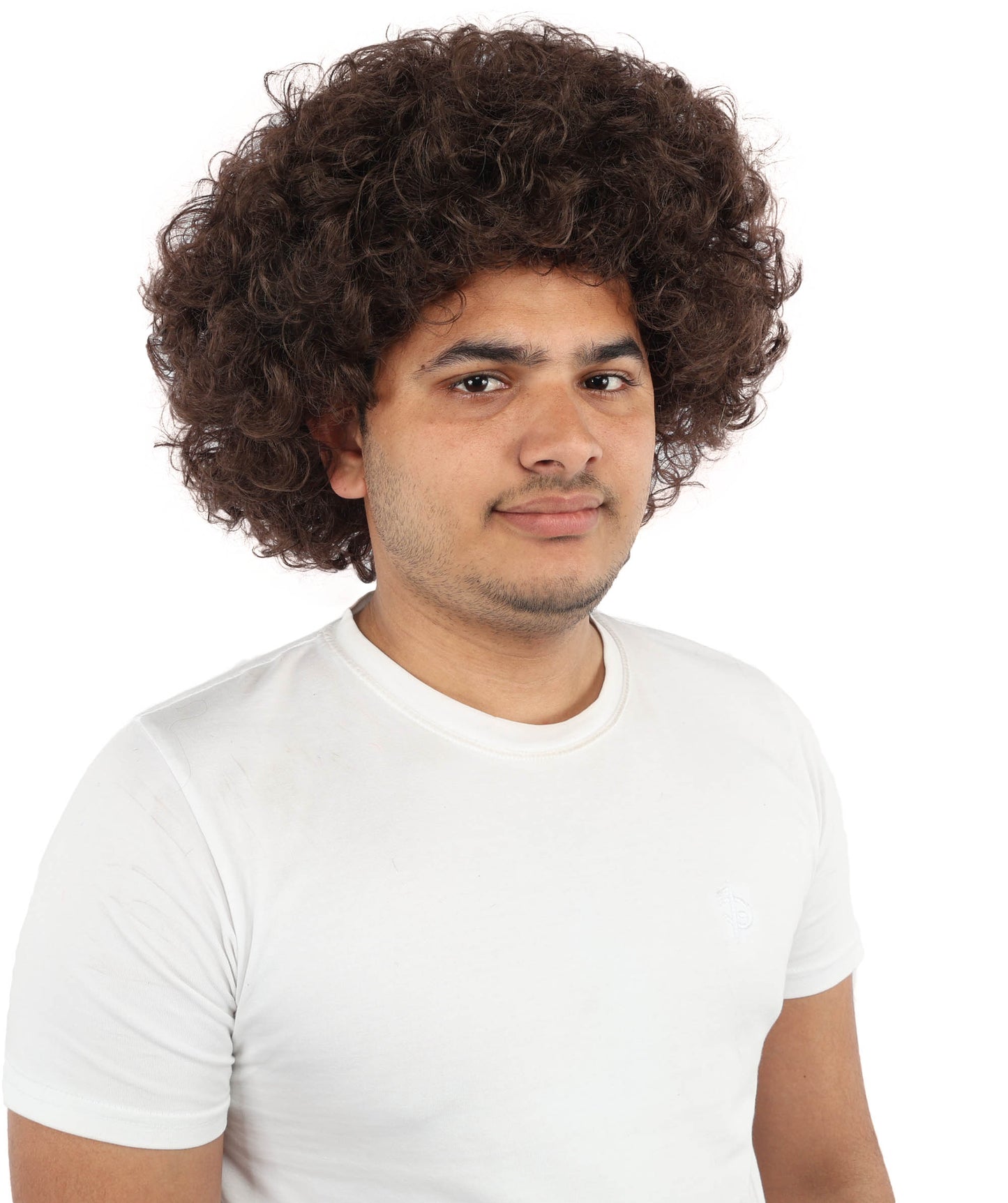 HPO Men's Soft Curly Afro Wig with Multiple Color Options | Flame-Retardant Synthetic Fiber | Perfect for Halloween, Cosplay and Themed Parties