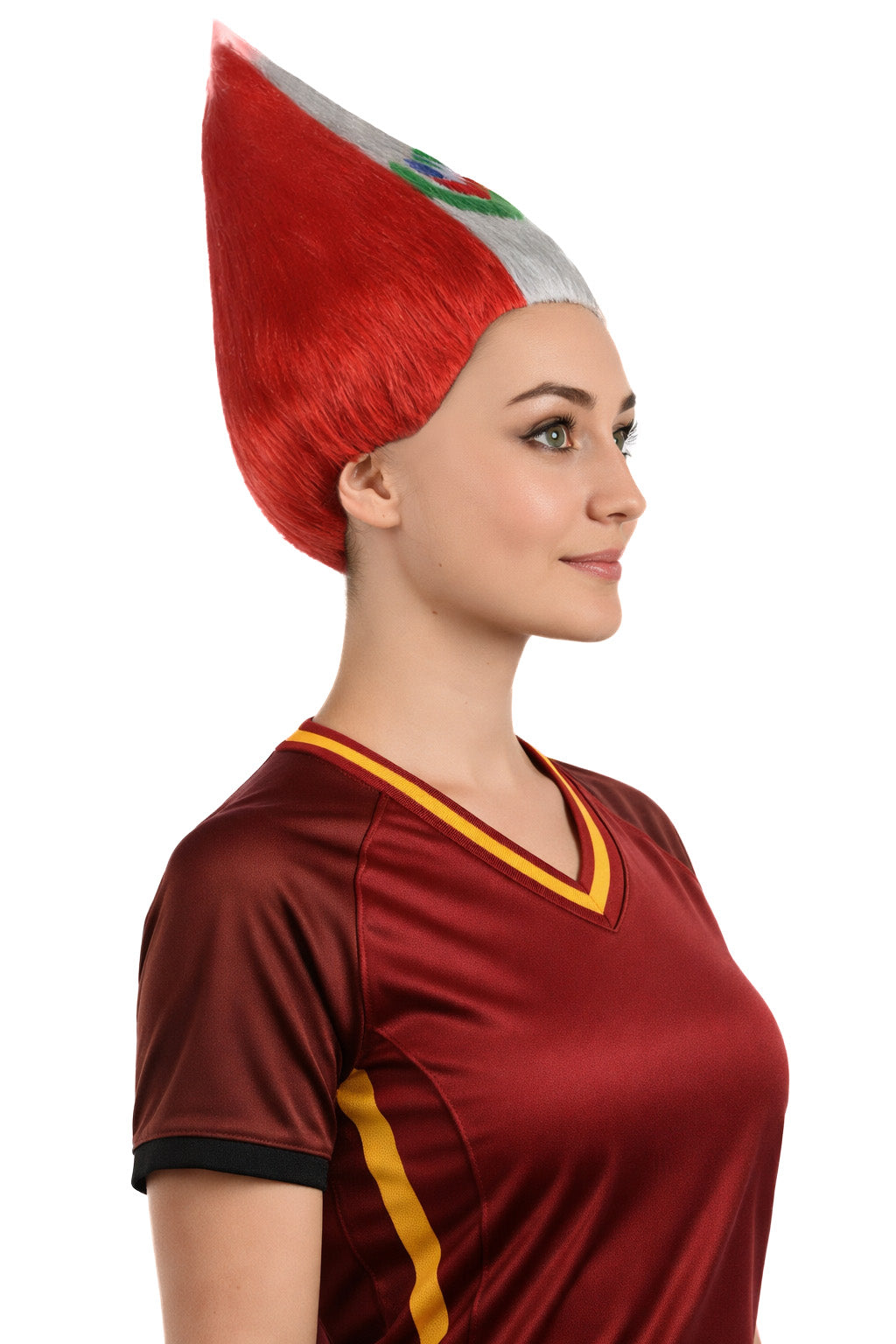 Peru Flag Sports Troll Wig | Premium Breathable Capless Cap