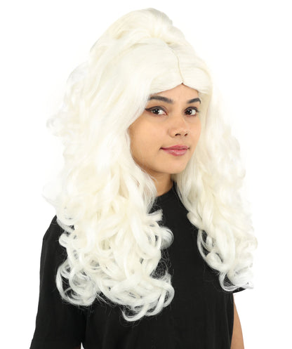 HPO Adult Long 20-Inch Curly Wig | Multiple Color Options | Ideal Cosplay, and Themed Parties | Soft, Natural-Looking, and Easy to Wear