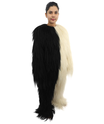 HPO Teen Extreme Hairy Person Two Part Costume, Mask and Bundle Set - Full-Body Hair Suit Extra-Long Costume Wig for Halloween, Cosplay & Parties - Multiple Color Options