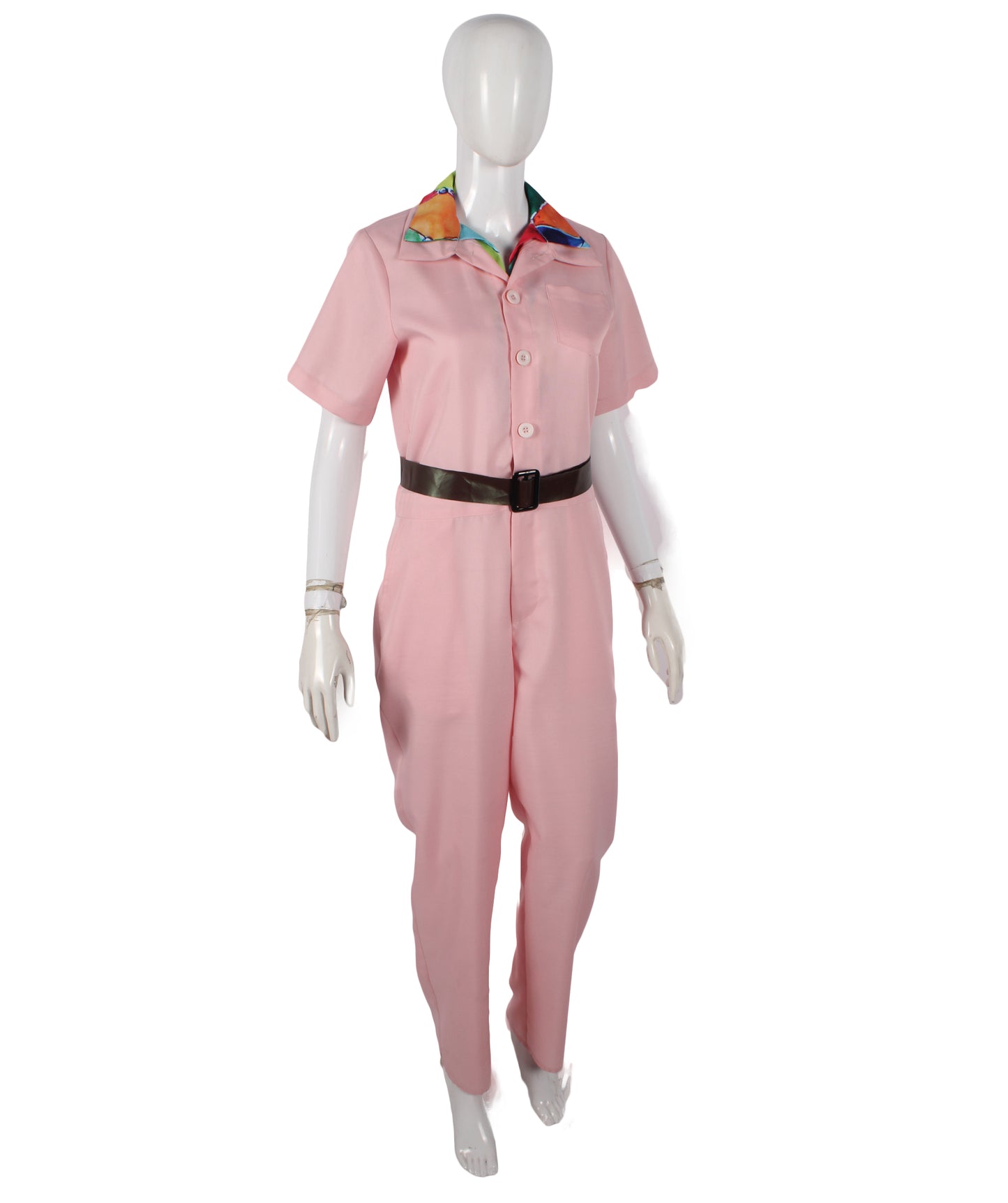 HPO Women's American Action Comedy Movie Character Jody Moreno Pink Jumpsuit, Perfect for Halloween, Flame-retardant Synthetic Fabric