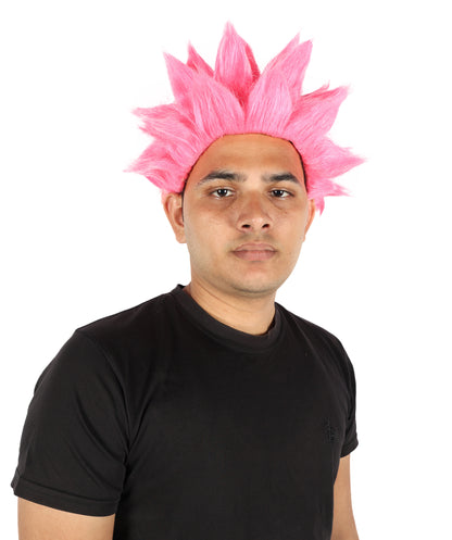 HPO Men’s Anime Young Ninja Nine Tail Yellow Blonde Spiky Wig