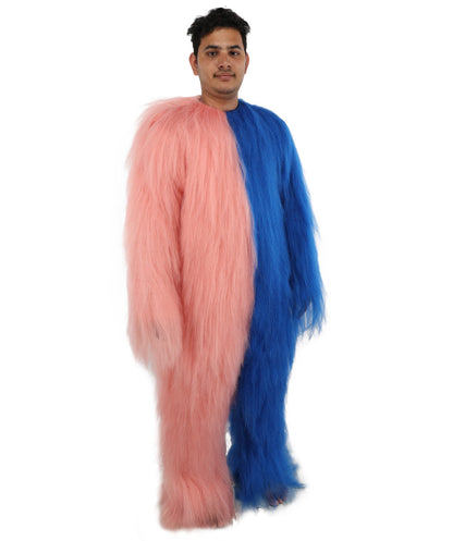 HPO  Extreme Hairy Person Two Part Costume, Mask and Bundle Set - Full-Body Hair Suit Extra-Long Costume Wig for Halloween, Cosplay & Parties - Multiple Color Options