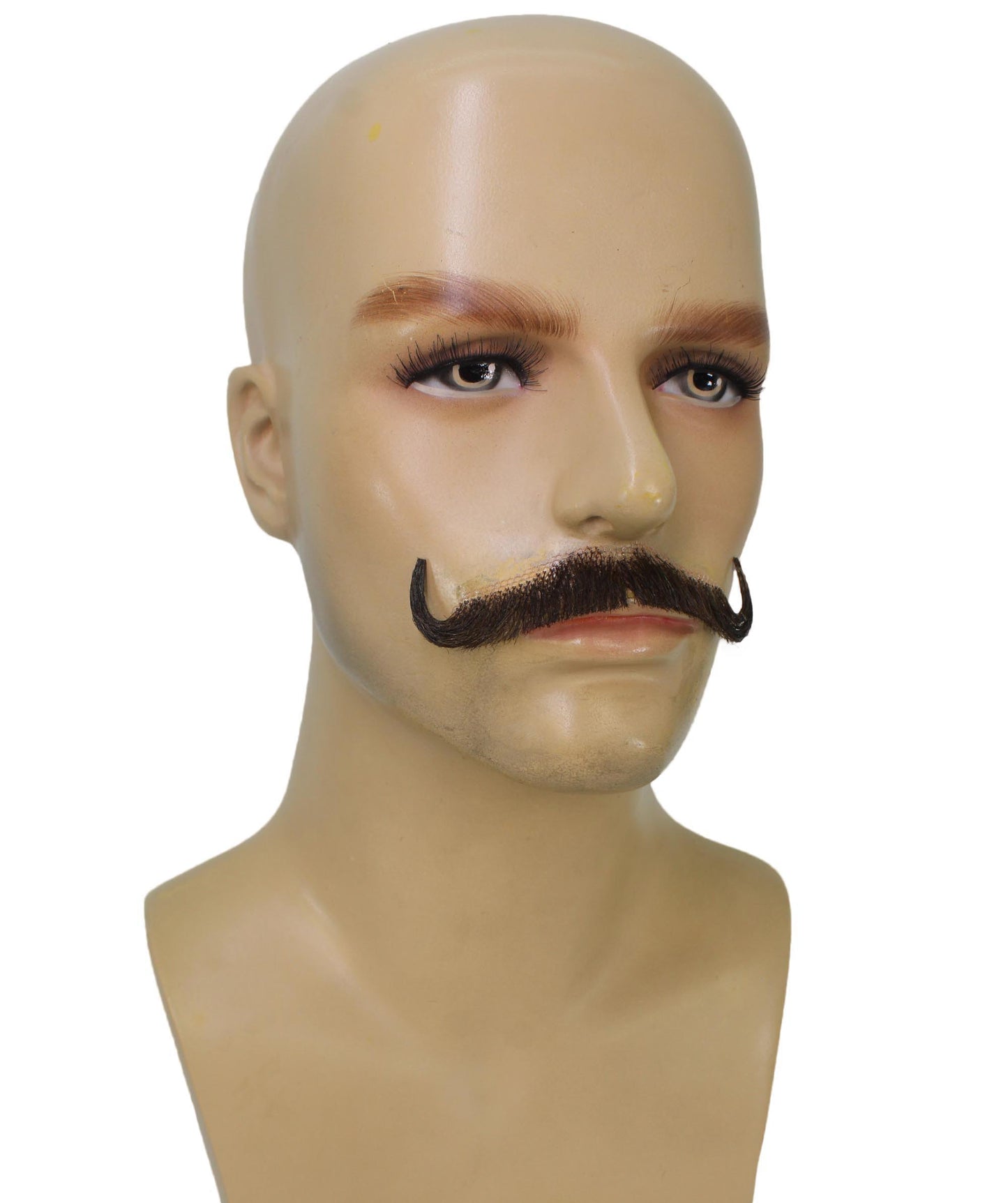HPO Men's Classic Holiday Doc Mustache | Multiple Colors | Novelty False Facial Hair | Costume Accessory for Adults