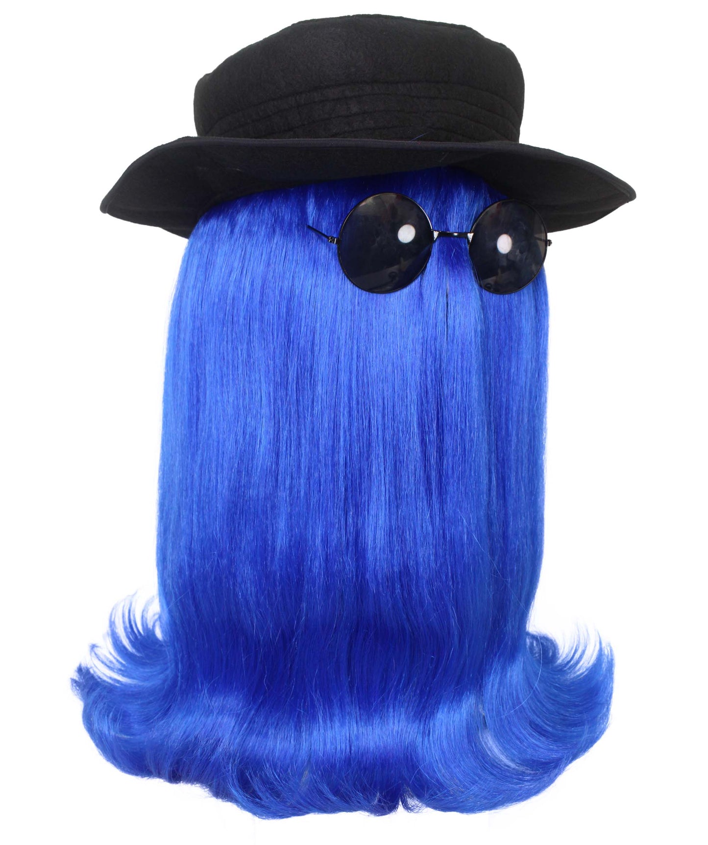 Blue Straight Creature Wig