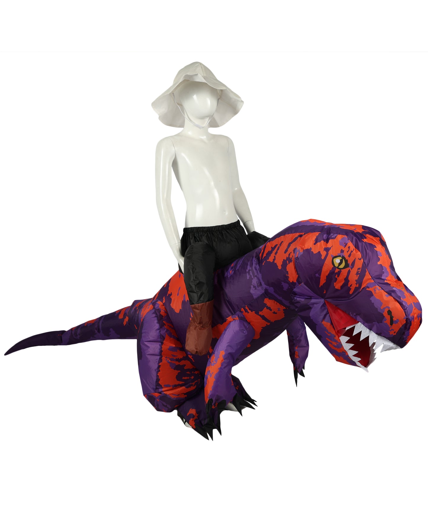 HPO Unisex Dino Rider Costume – Fierce Dinosaur and Rider Outfit for Halloween,Festivals – Lightweight, Comfortable, One Size Fits Most