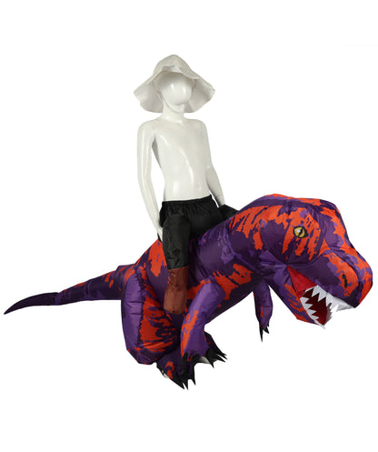 HPO Unisex Dino Rider Costume – Fierce Dinosaur and Rider Outfit for Halloween,Festivals – Lightweight, Comfortable, One Size Fits Most