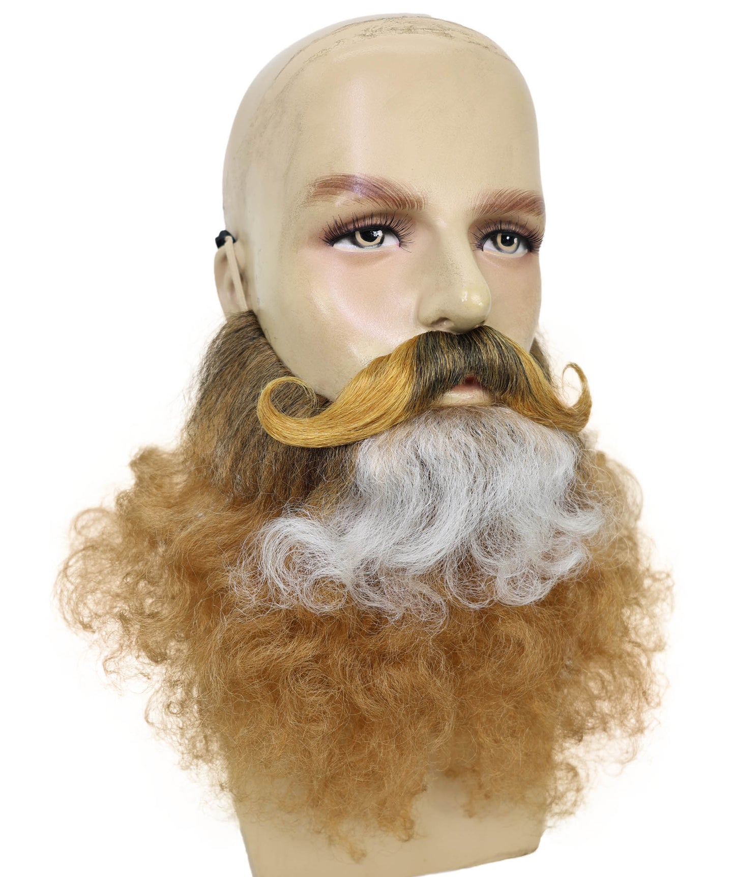 HPO Adult Men’s Groomed Beard & Mustache Set | Celebrate World Beard Day with Realistic Facial Hair