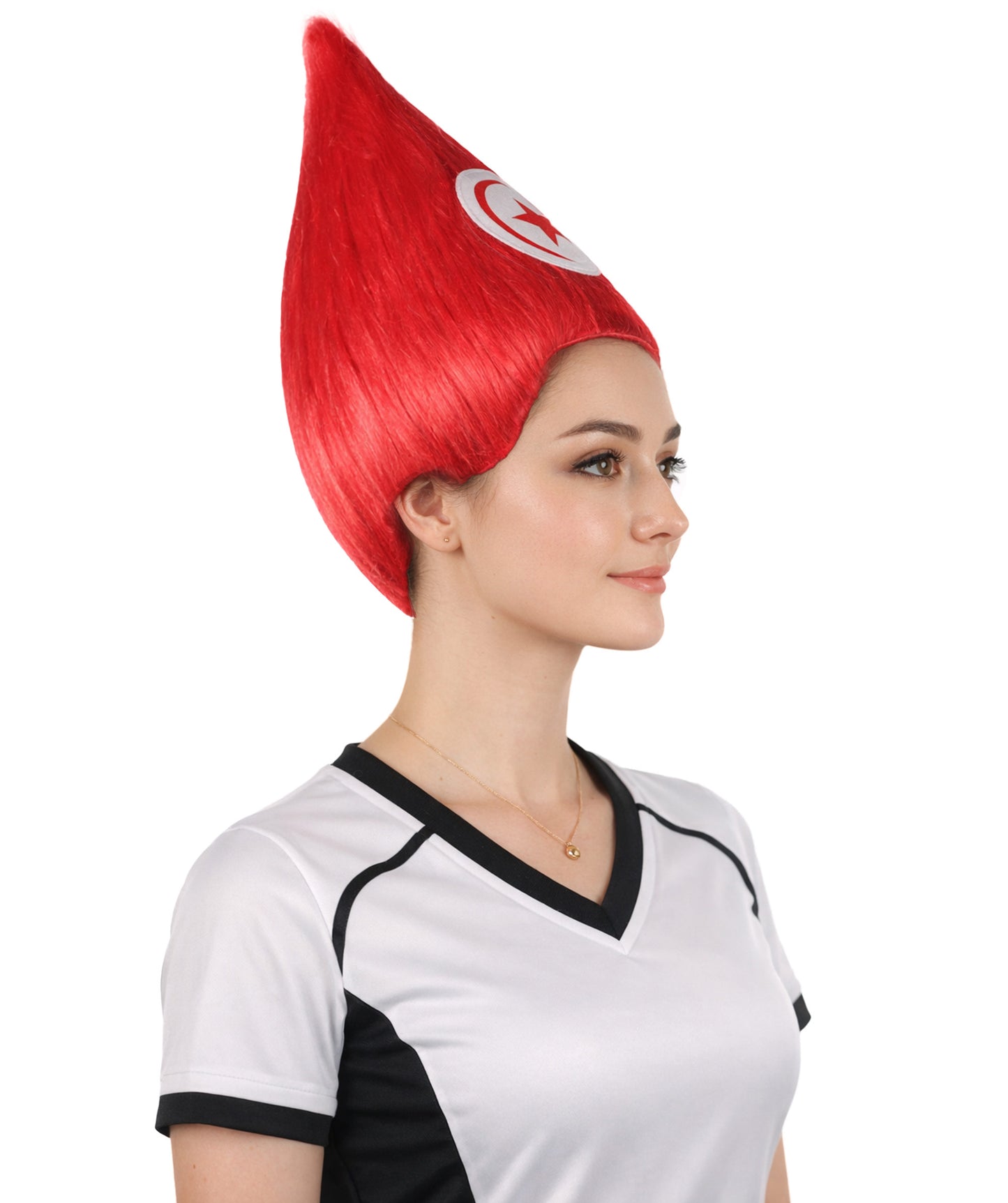 Tunisia Flag Sport Troll Wig | Premium Breathable Capless Cap