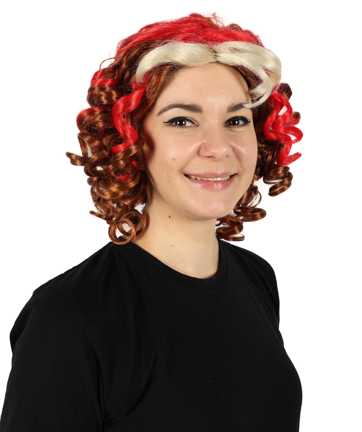 HPO Women's Vibrant 90s Pop Diva Multiple Wig Bold Curls with Iconic Style and Glamorous Volume, Premium Breathable Capless Cap