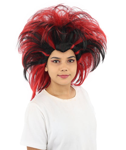 Adult Short Straight 80s Spiky Wig | Retro Punk Style Hairpiece with Breathable Cap | Ideal for Rock-Theme Parties, Cosplay & Halloween Events
