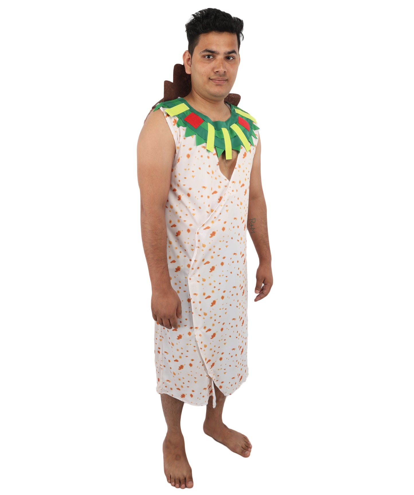HPO Men’s Burrito White Costume | Food-Themed Cosplay Outfit | Halloween, Party, Stage & Themed Event Funny Wrap Suit