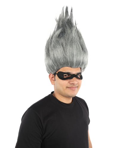 HPO Animated Movie Supervillain Wig , Troll Wig , Premium Breathable Capless Cap