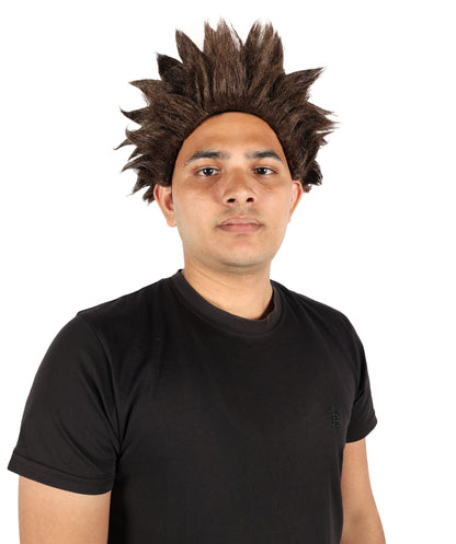 HPO Men’s Anime Young Ninja Nine Tail Yellow Blonde Spiky Wig