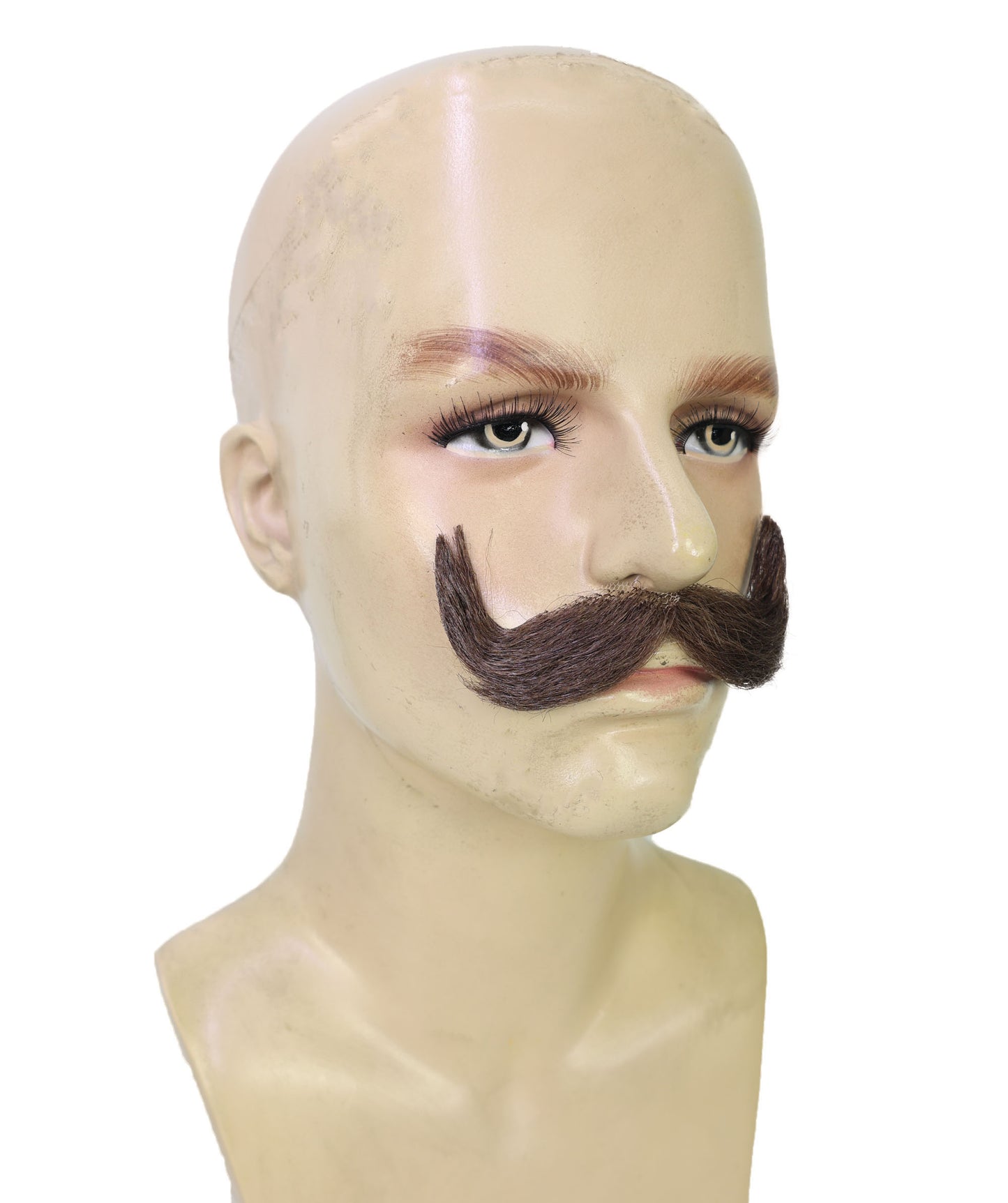 HPO Adult Men HANDLEBAR Tash – Multiple  Handlebar Mustache, Self-Adhesive Lightweight Synthetic Fiber Perfect for Cosplay and Themed Events