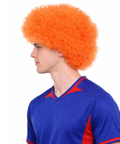Orange Unisex Afro Wig | Jumbo Super Size  Halloween Wig