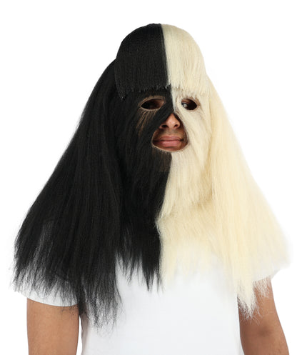 HPO  Extreme Hairy Person Two Part Costume, Mask and Bundle Set - Full-Body Hair Suit Extra-Long Costume Wig for Halloween, Cosplay & Parties - Multiple Color Options