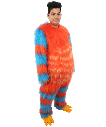 HPO Monster Bundle Costume & Mask Set – 74 Inch Full Body Fur Suit with Head Mask | Ideal for Cosplay & Halloween