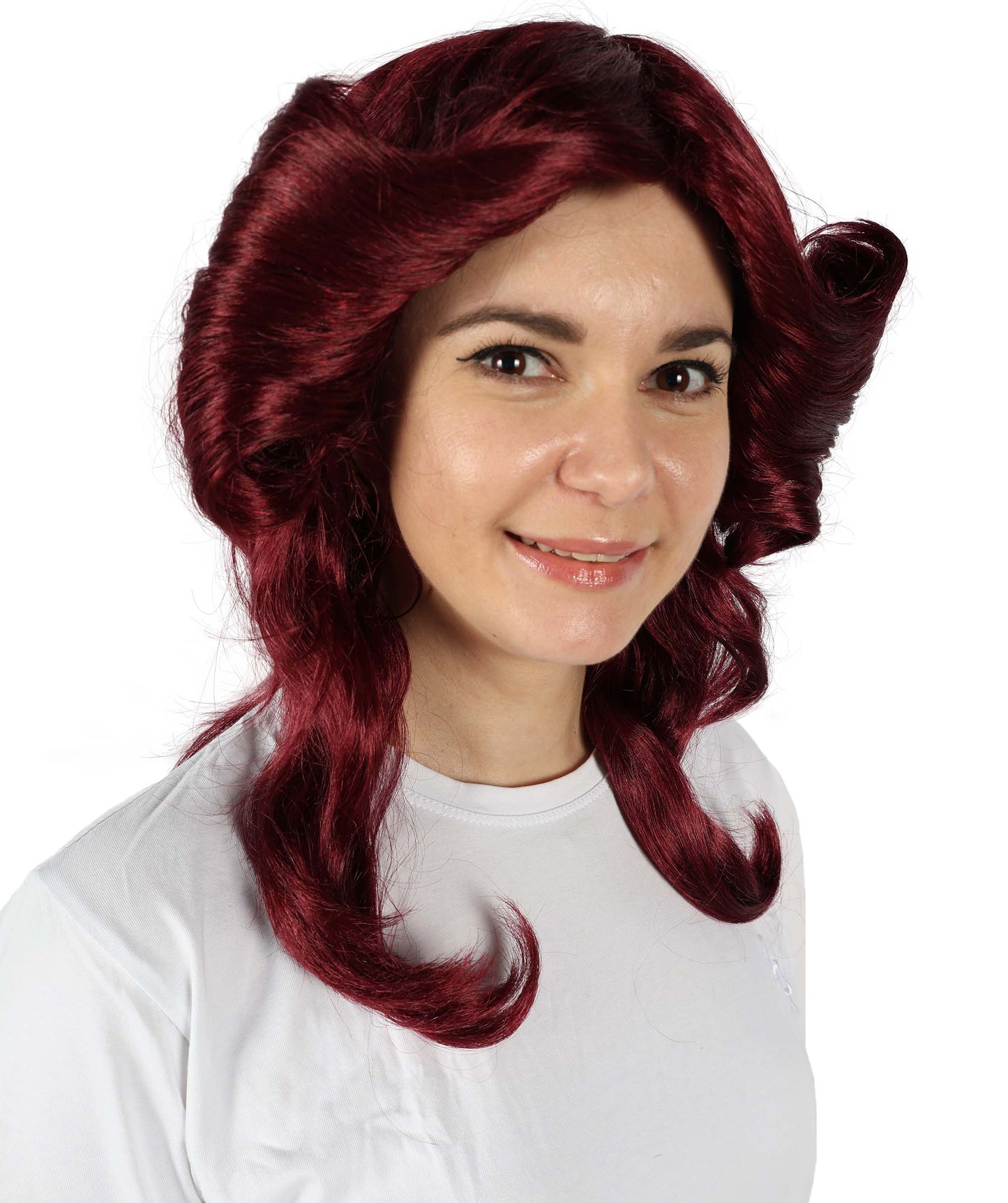 HPO Women's 70's Flick Multiple Color Retro Wig, Flame-retardant Synthetic Fiber