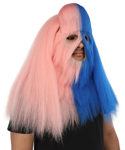 HPO  Extreme Hairy Person Two Part Costume, Mask and Bundle Set - Full-Body Hair Suit Extra-Long Costume Wig for Halloween, Cosplay & Parties - Multiple Color Options