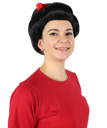Japanese Geisha Womens Wig | Asian Sumo Kung Fu Fancy Halloween Wig