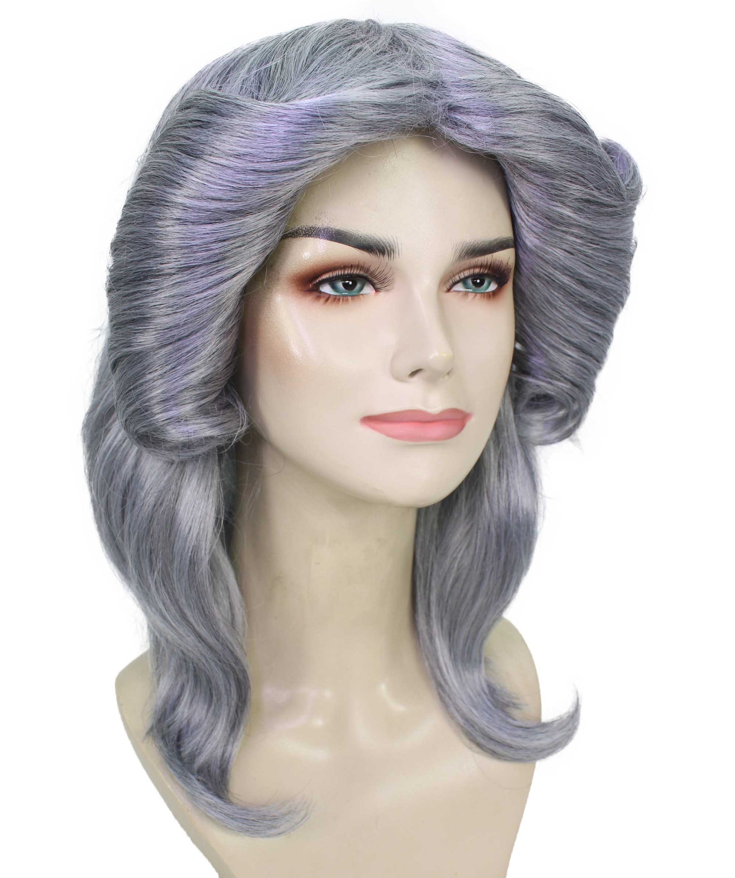 HPO Women's 70's Flick Multiple Color Retro Wig, Flame-retardant Synthetic Fiber