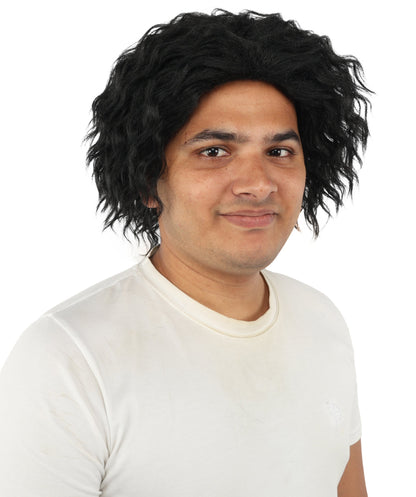 HPO Adult Men's Messy Wavy Shag Wig | Multiple Color Options | Create of synthetic fiber, relaxed tousled volume, breathable base | Party, Halloween, theater, drag, performance, costume events