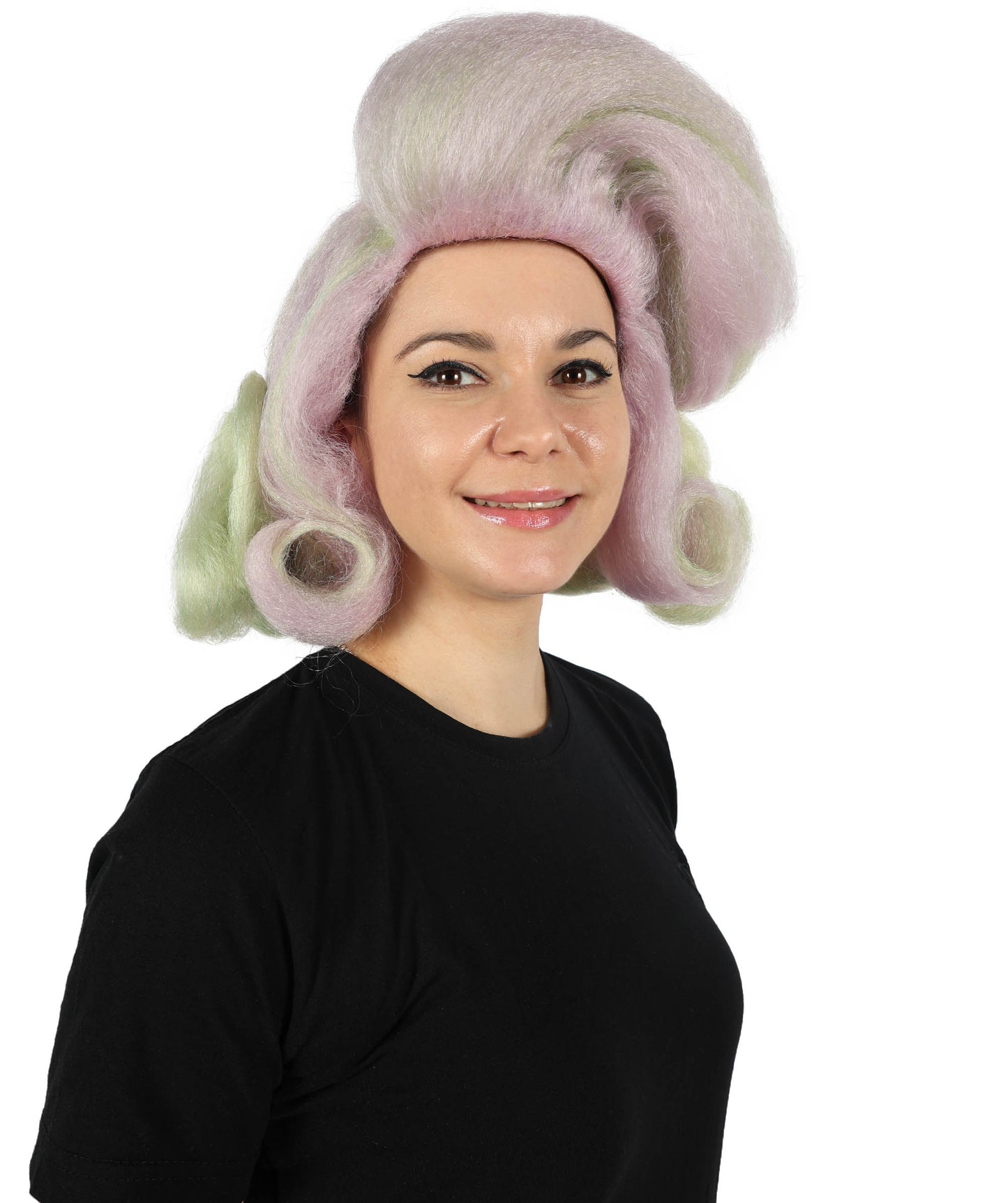 HPO Women nique Drag Queen Wavy Multiple Wig by Imstyle |  Bold Styled Wig | Adjustable Cap for Comfort | Cosplay and Halloween Themed Parties