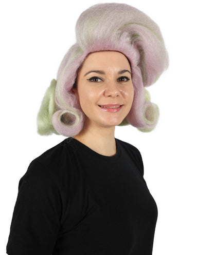 HPO Women nique Drag Queen Wavy Multiple Wig by Imstyle |  Bold Styled Wig | Adjustable Cap for Comfort | Cosplay and Halloween Themed Parties