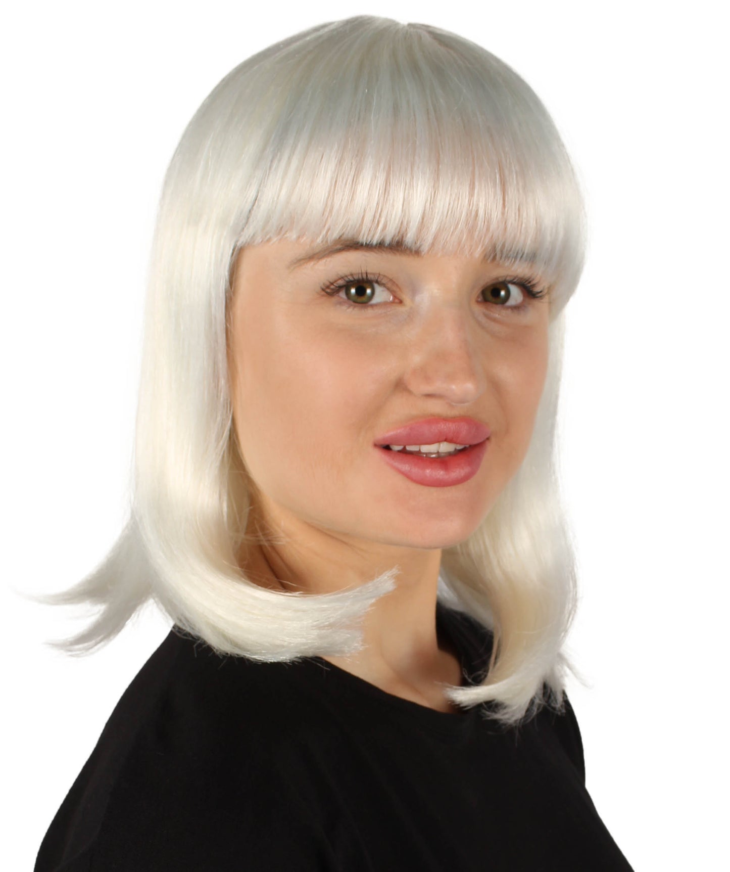 HPO Women's Shoulder Length Bob Wig Collection | Straight Halloween Wig Multiple Color Option | Premium Breathable Capless Cap