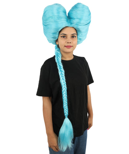 HPO Women’s Extra Long Golden Brown Count Dracula Wig | 42 Inch Synthetic Hairpiece Ideal for Gothic Noble Costume Halloween Cosplay Party Fancy Dress