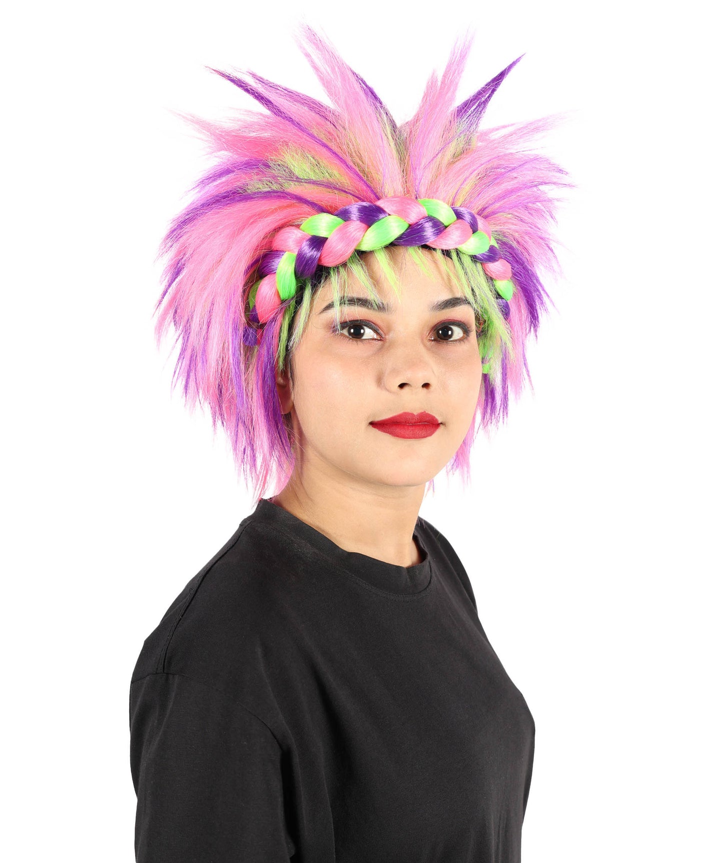Burning Manstyle Funfur Costume Wig | Colorful Fluffy Playwear Hairpiece | Festival, Rave, Party & Creative Roleplay Accessory