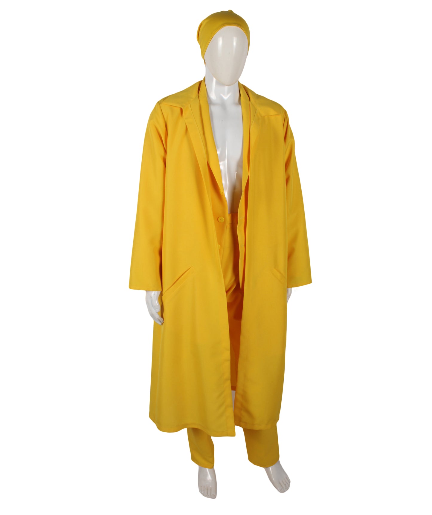 HPO Adventurer Movie Character Yellow Costume, Perfect for Halloween, Flame-retardant Synthetic Fabric