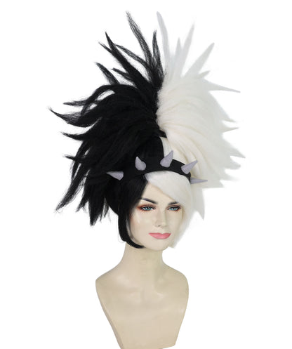Rock Princess Troll | Multiple Color Punk Wig with Black Band and Grey Horns