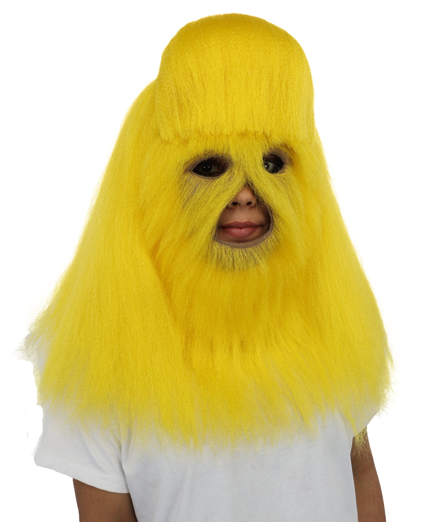 HPO Teen Extreme Hairy Person Costume Bundle & Mask Set - Full-Body Hair Suit Extra-Long Costume Wig for Halloween, Cosplay & Parties - Multiple Color Options