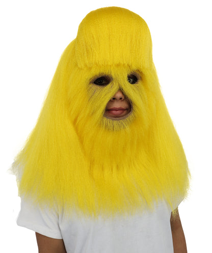 HPO Teen Extreme Hairy Person Costume Bundle & Mask Set - Full-Body Hair Suit Extra-Long Costume Wig for Halloween, Cosplay & Parties - Multiple Color Options