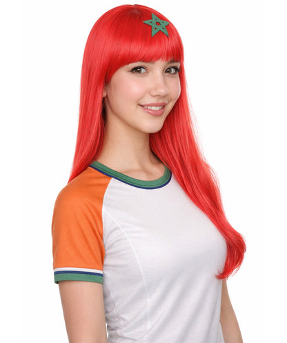 Morocco Flag Sports Party Long Bob Wig | Premium Breathable Capless Cap